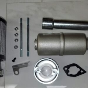3204731566 Side Exit Screw on Muffler and Pipe Muffler Air Filter Kit (silver)